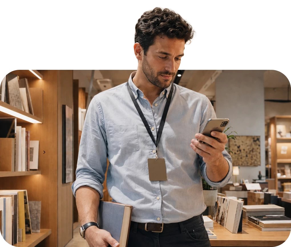 Asistente IA del colaborador Frogmi en tienda