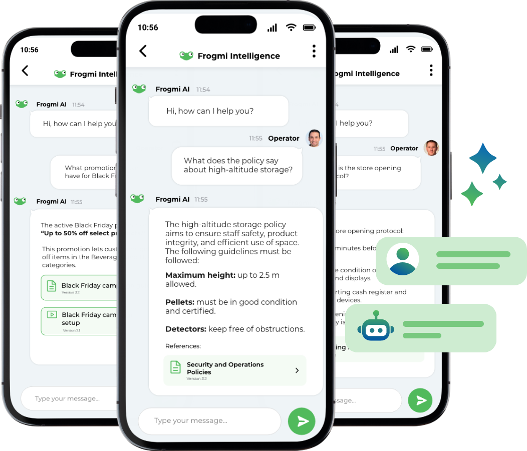 Immediate support: Resolve the question instantly, 24/7, in the same app