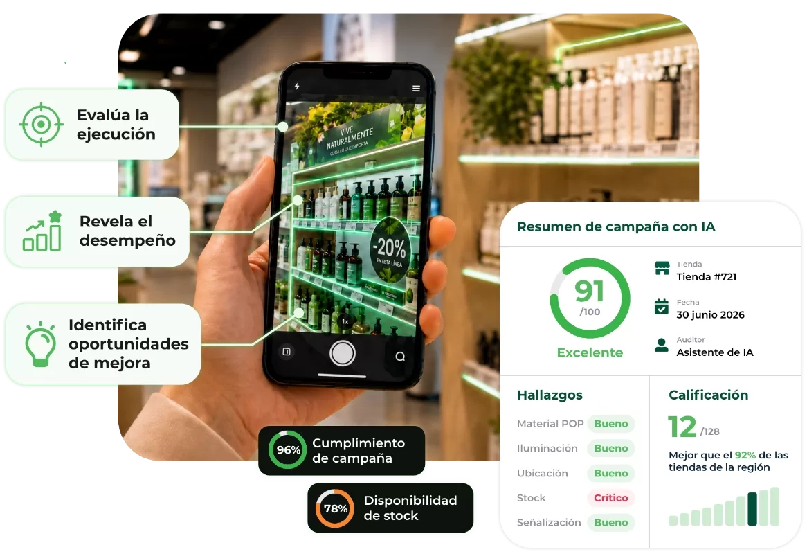 Auditoría visual de ejecución con IA: una fotografía evaluada contra el estándar